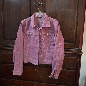 Lands' End Lilac Button-Up Jean Jacket ( lavender; color of spring season)